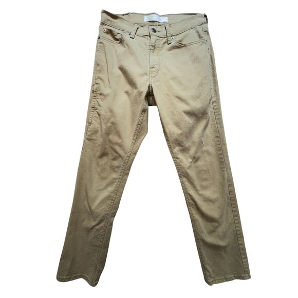 Levis Signature Gold Athletic Khaki Pants Mens 30x32 Tan Straight Casual Cotton - Picture 1 of 13
